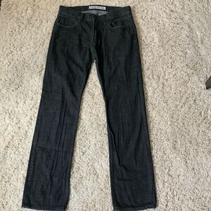 Men’s Express Rocco slim fit straight leg black jeans size 32/34